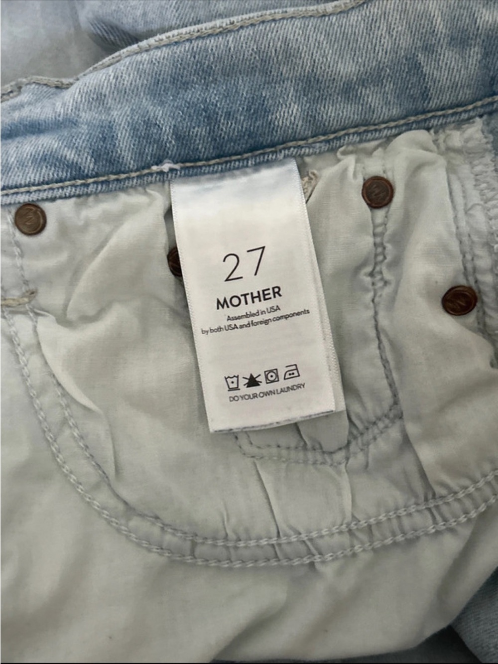 MOTHER THE WEEKENDER FRAY ACTION SHOT sz 27 - Picture 9 of 16